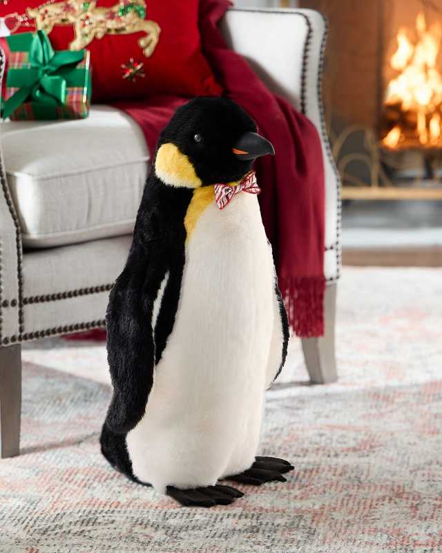 Peppermint Cheer Emperor Penguin Christmas Decor